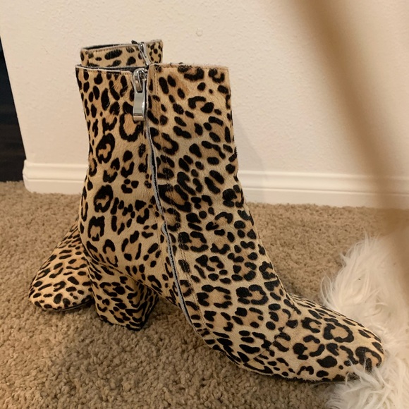 HALOGEN Alexa Boots Booties Leopard Cheetah Print - Picture 4 of 7